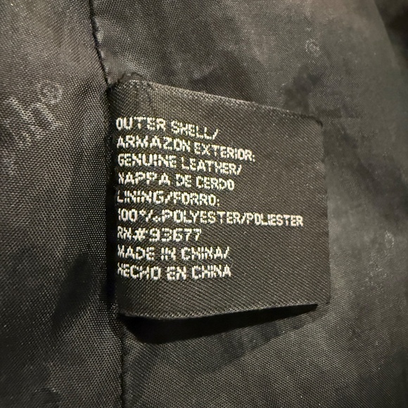 *PRE-OWNED/GOOD CONDITION* East 5th Women's Size 2X Black Leather Jacket - Picture 6 of 7